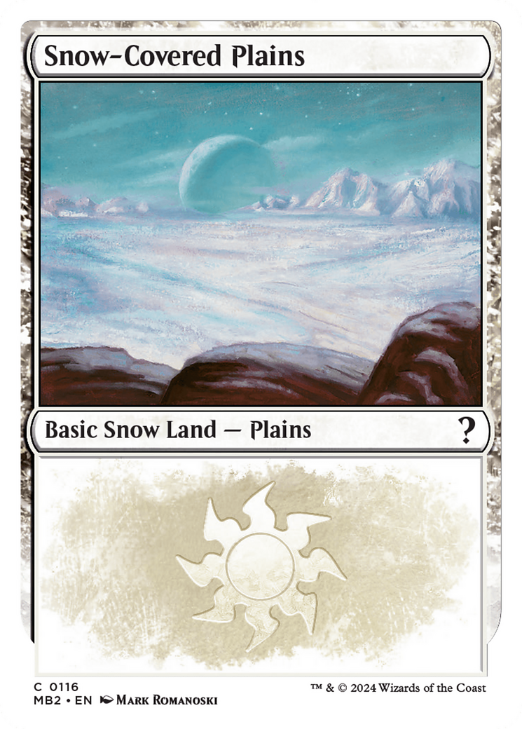 Snow-Covered Plains (White Border) [Mystery Booster 2] | Gam3 Escape