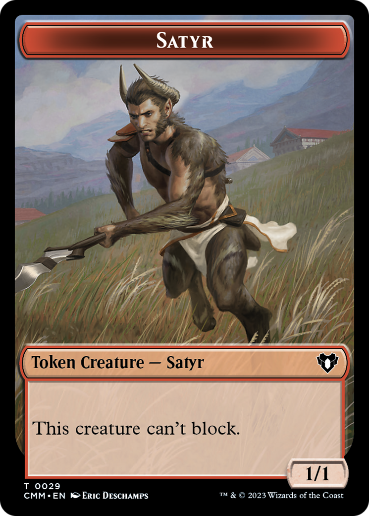 Satyr Token [Commander Masters Tokens] | Gam3 Escape