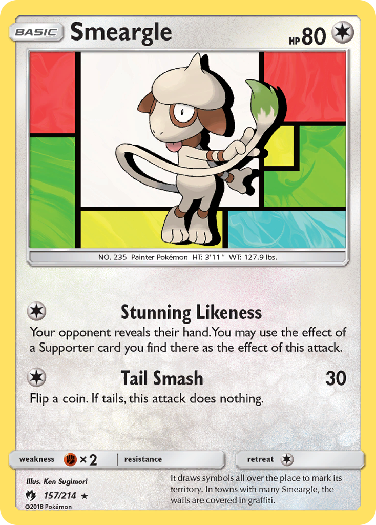 Smeargle (157/214) [Sun & Moon: Lost Thunder] | Gam3 Escape