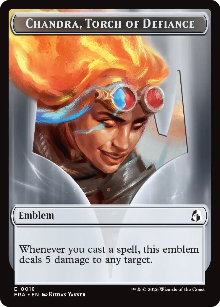 Chandra, Chill of Compliance // Chandra, Torch of Defiance Double-Sided Token [Reality Fracture Tokens] | Gam3 Escape