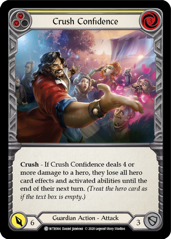 Crush Confidence (Yellow) [U-WTR064] (Welcome to Rathe Unlimited)  Unlimited Rainbow Foil | Gam3 Escape