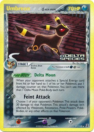 Umbreon (17/113) (Delta Species) (Stamped) [EX: Delta Species] | Gam3 Escape
