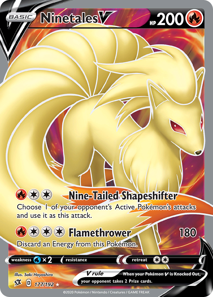 Ninetales V (177/192) [Sword & Shield: Rebel Clash] | Gam3 Escape