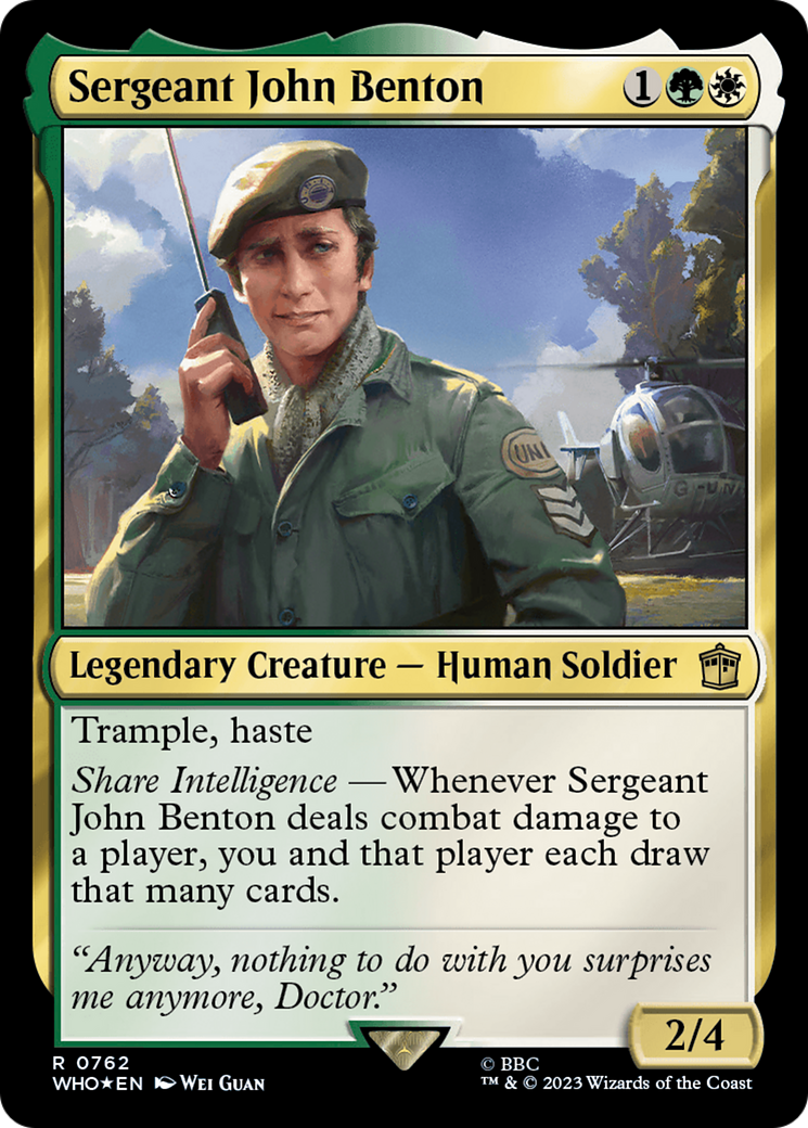 Sergeant John Benton (Surge Foil) [Doctor Who] | Gam3 Escape