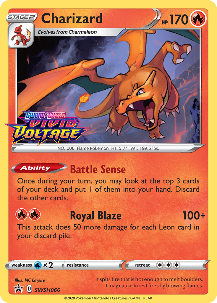 Charizard (SWSH066) (Prerelease Promo) [Sword & Shield: Black Star Promos] | Gam3 Escape