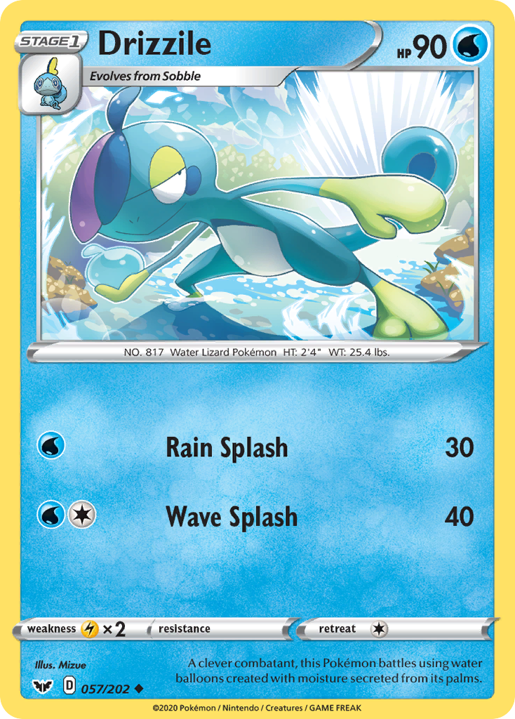 Drizzile (057/202) [Sword & Shield: Base Set] | Gam3 Escape