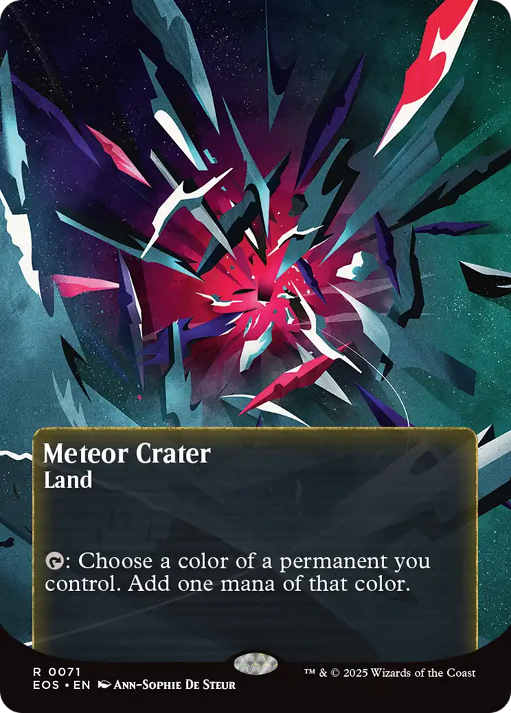 Meteor Crater (0071) (Borderless) [Edge of Eternities: Stellar Sights] | Gam3 Escape