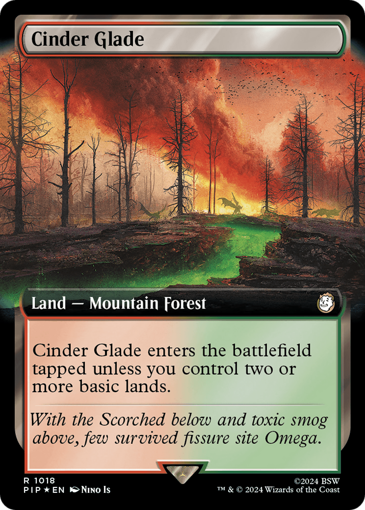 Cinder Glade (Extended Art) (Surge Foil) [Fallout] | Gam3 Escape