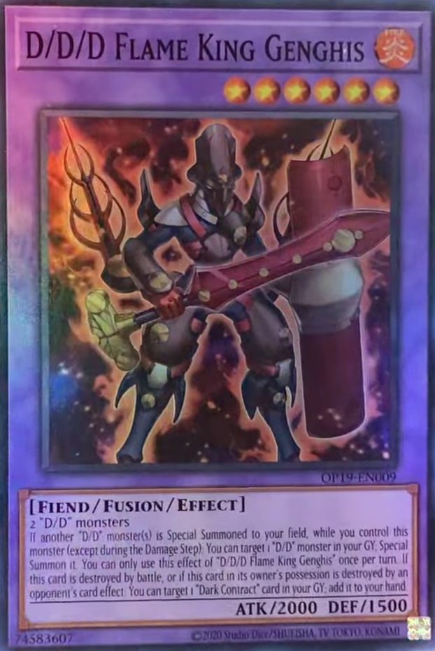 D/D/D Flame King Genghis [OP19-EN009] Super Rare | Gam3 Escape