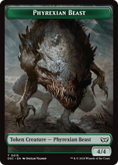 Phyrexian Beast //Manifest Double-Sided Token [Duskmourn: House of Horror Commander Tokens] | Gam3 Escape