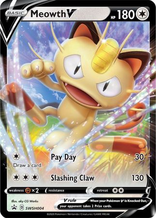 Meowth V (SWSH004) [Sword & Shield: Black Star Promos] | Gam3 Escape