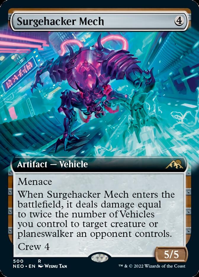 Surgehacker Mech (Extended Art) [Kamigawa: Neon Dynasty] | Gam3 Escape