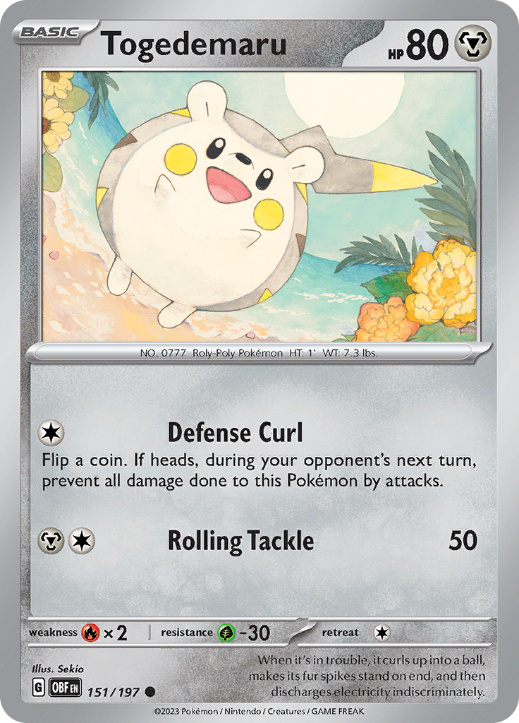 Togedemaru (151/197) [Scarlet & Violet: Obsidian Flames] | Gam3 Escape