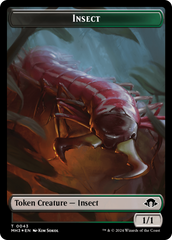 Insect (0043) (Ripple Foil) // Zombie Double-Sided Token [Modern Horizons 3 Tokens] | Gam3 Escape