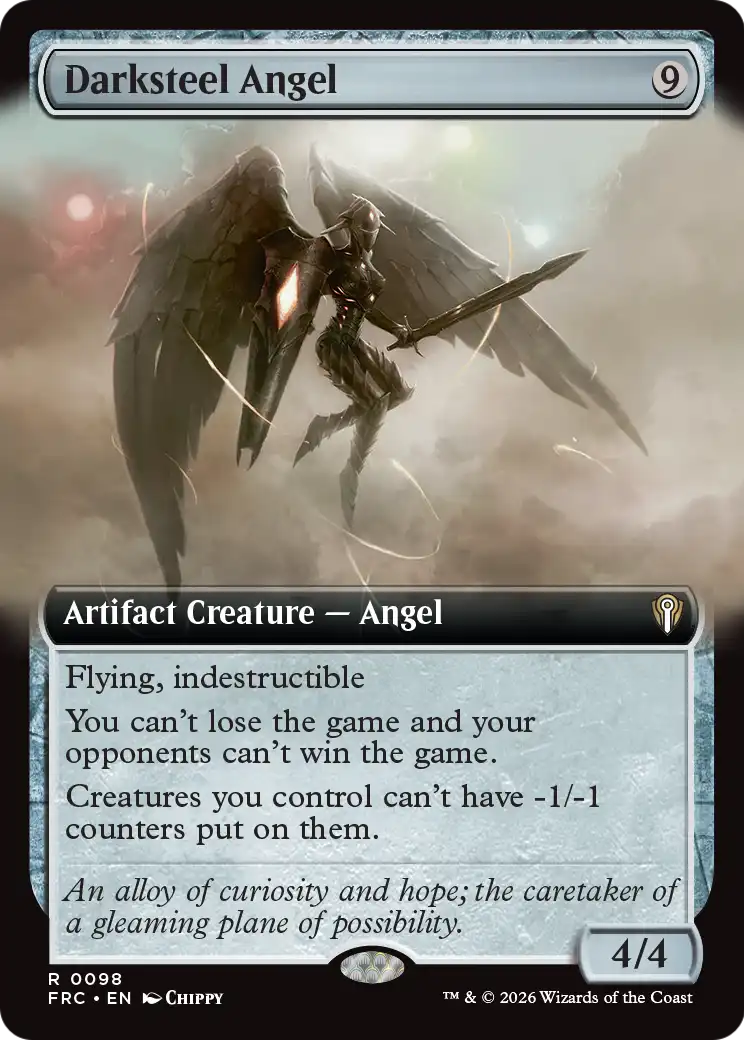Darksteel Angel (Extended Art) [Reality Fracture Commander] | Gam3 Escape