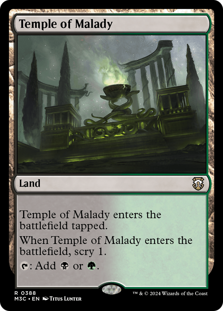 Temple of Malady (Ripple Foil) [Modern Horizons 3 Commander] | Gam3 Escape