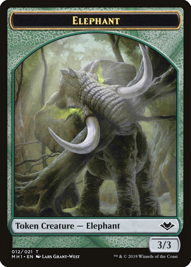 Elemental (008) // Elephant (012) Double-Sided Token [Modern Horizons Tokens] | Gam3 Escape