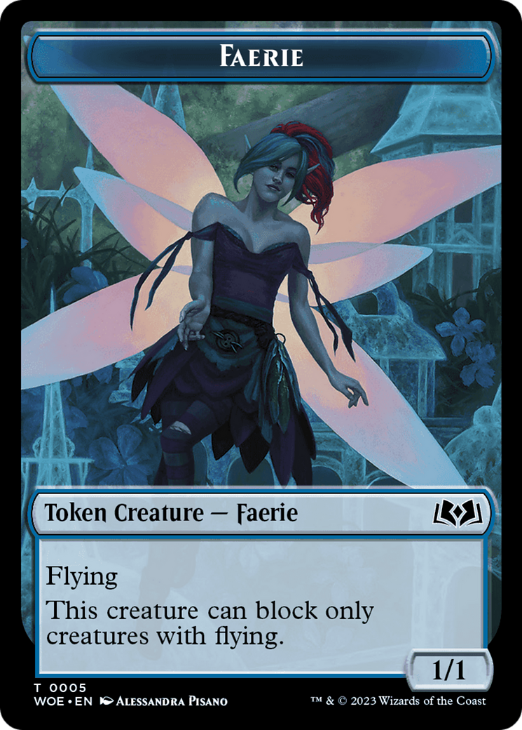 Faerie Token [Wilds of Eldraine Tokens] | Gam3 Escape