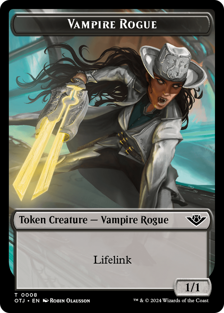 Vampire Rogue Token [Outlaws of Thunder Junction Tokens] | Gam3 Escape