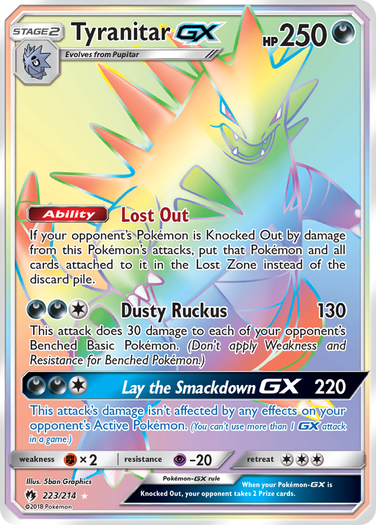 Tyranitar GX (223/214) [Sun & Moon: Lost Thunder] | Gam3 Escape