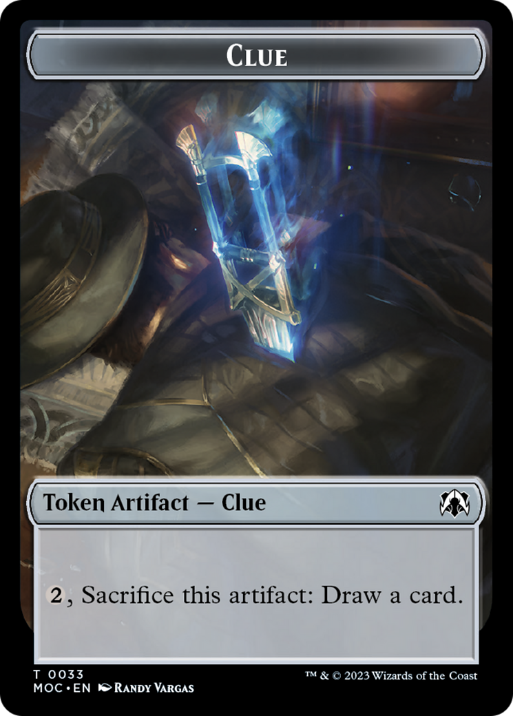 Golem // Clue Double-Sided Token [March of the Machine Commander Tokens] | Gam3 Escape