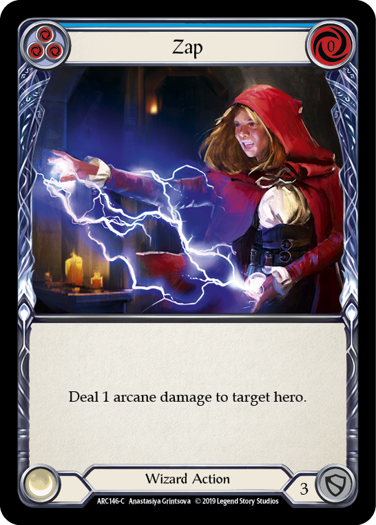 Zap (Blue) [ARC146-C] (Arcane Rising)  1st Edition Rainbow Foil | Gam3 Escape