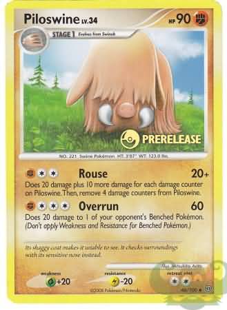 Piloswine (46/100) (Prerelease Promo) [Nintendo: Black Star Promos] | Gam3 Escape