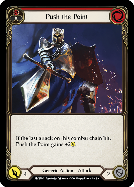Push the Point (Red) [ARC188-C] (Arcane Rising)  1st Edition Rainbow Foil | Gam3 Escape