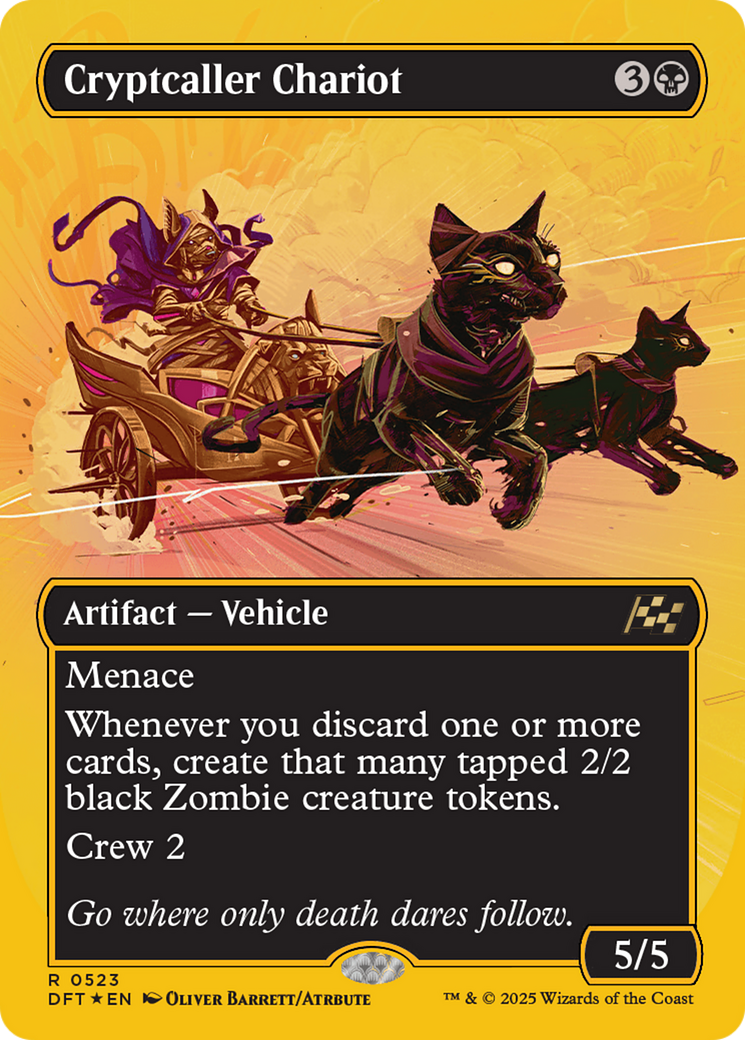 Cryptcaller Chariot (Borderless) (First-Place Foil) [Aetherdrift] | Gam3 Escape