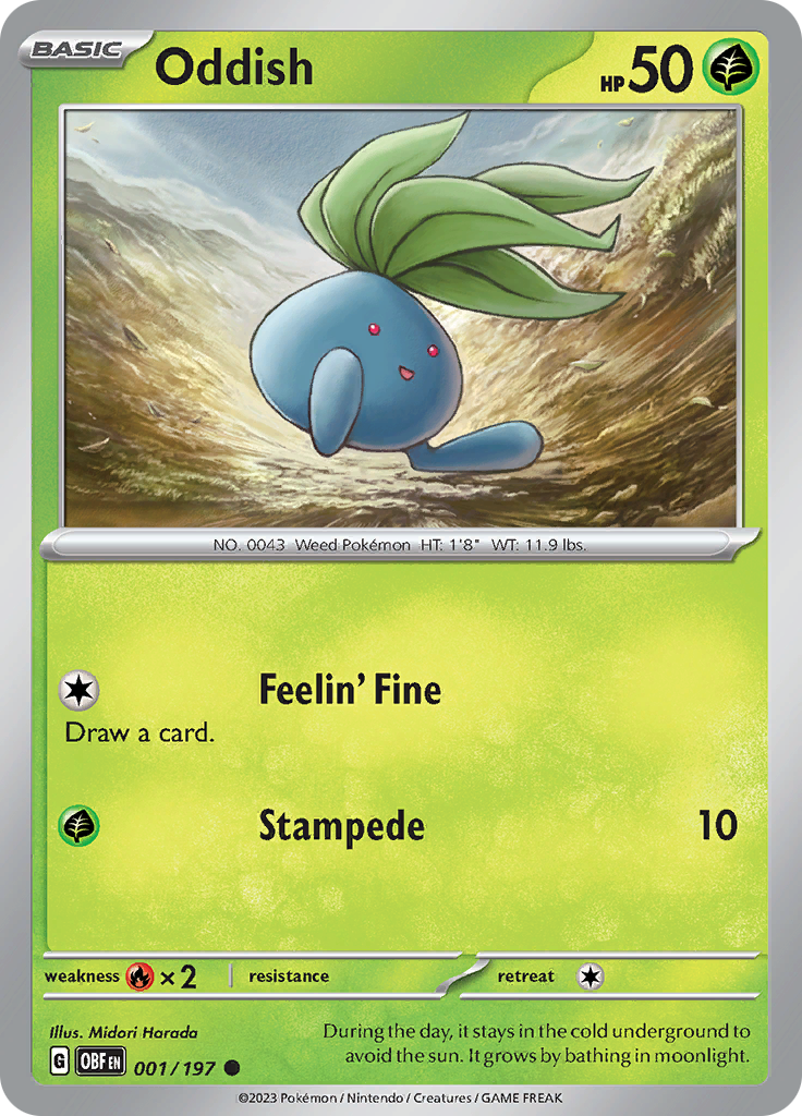 Oddish (001/197) [Scarlet & Violet: Obsidian Flames] | Gam3 Escape