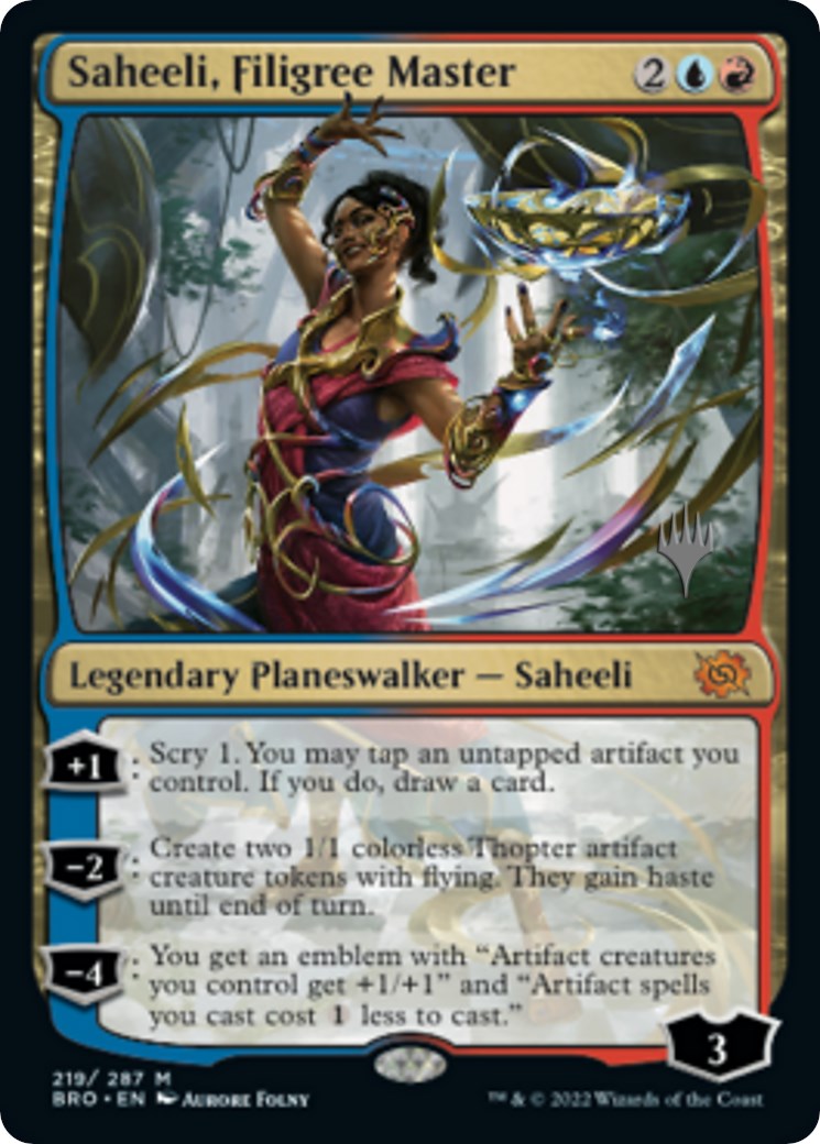 Saheeli, Filigree Master (Promo Pack) [The Brothers' War Promos] | Gam3 Escape