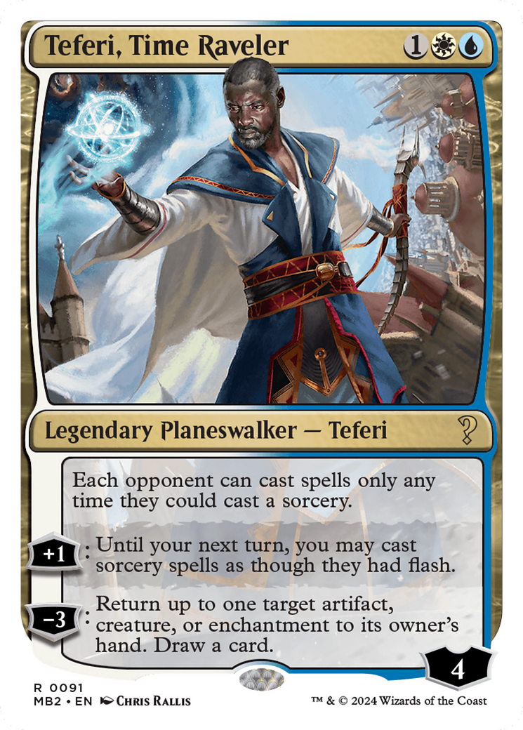 Teferi, Time Raveler (White Border) [Mystery Booster 2] | Gam3 Escape