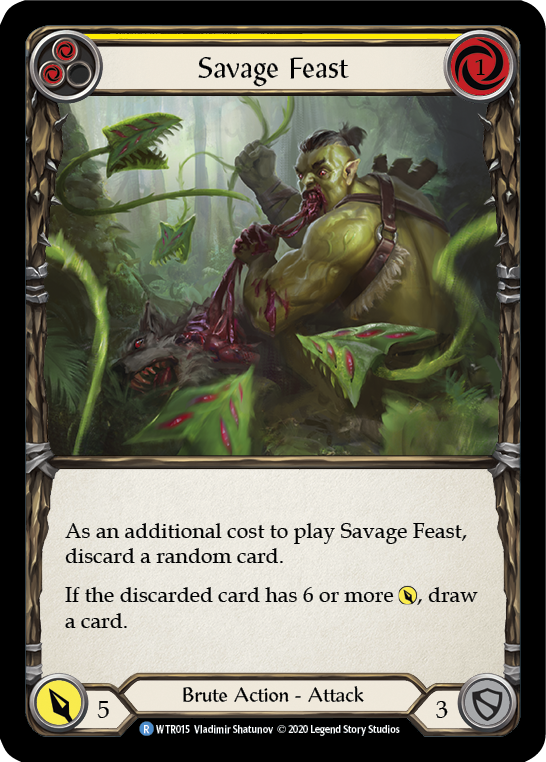 Savage Feast (Yellow) [U-WTR015] (Welcome to Rathe Unlimited)  Unlimited Rainbow Foil | Gam3 Escape