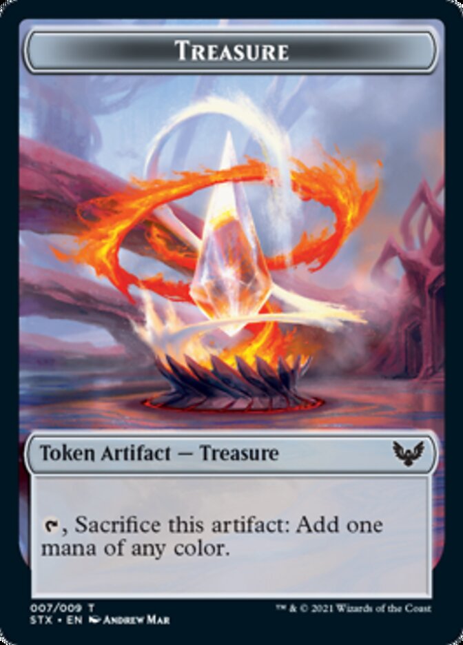 Fractal // Treasure Double-Sided Token [Strixhaven: School of Mages Tokens] | Gam3 Escape