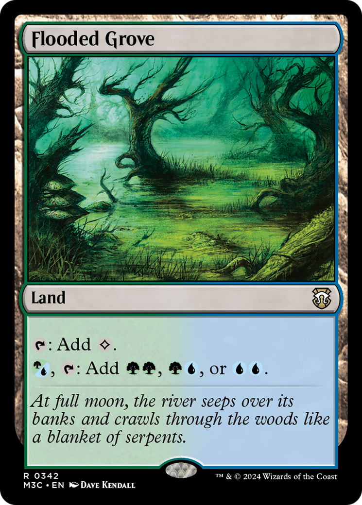 Flooded Grove (Ripple Foil) [Modern Horizons 3 Commander] | Gam3 Escape