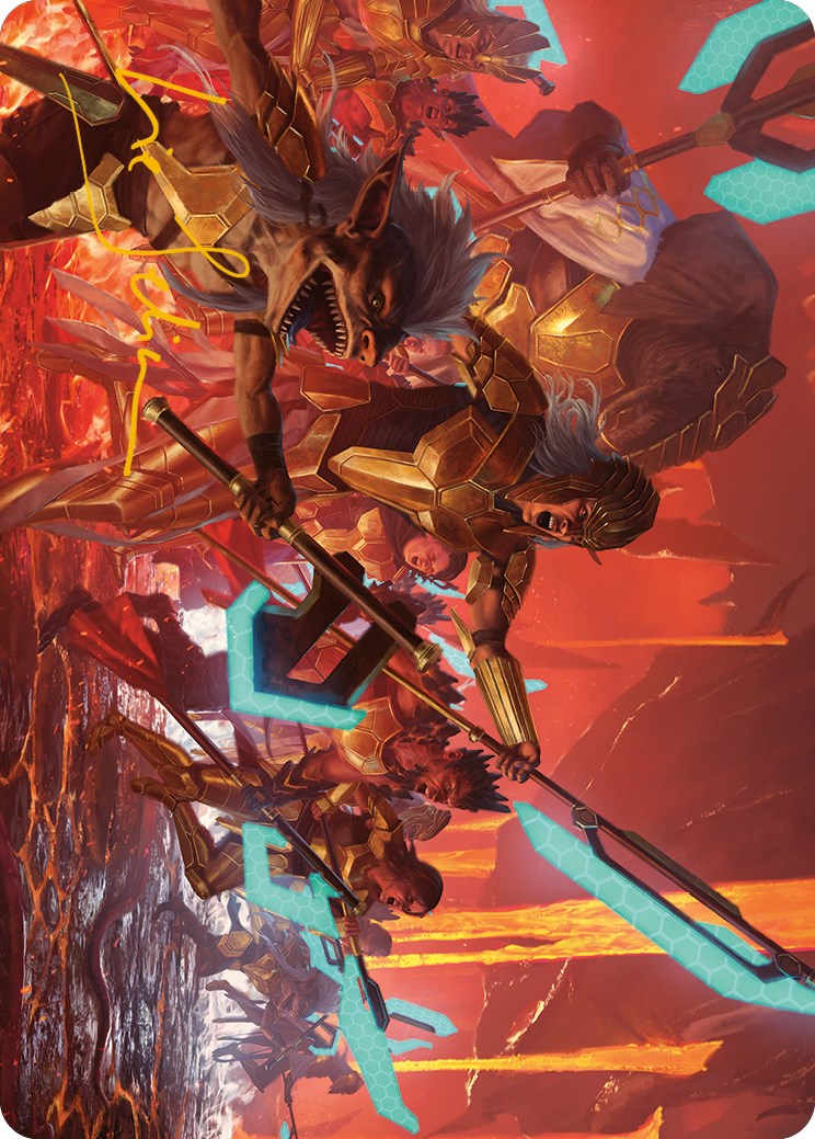 Roar of Resistance Art Card (Gold-Stamped Signature) [Phyrexia: All Will Be One Art Series] | Gam3 Escape