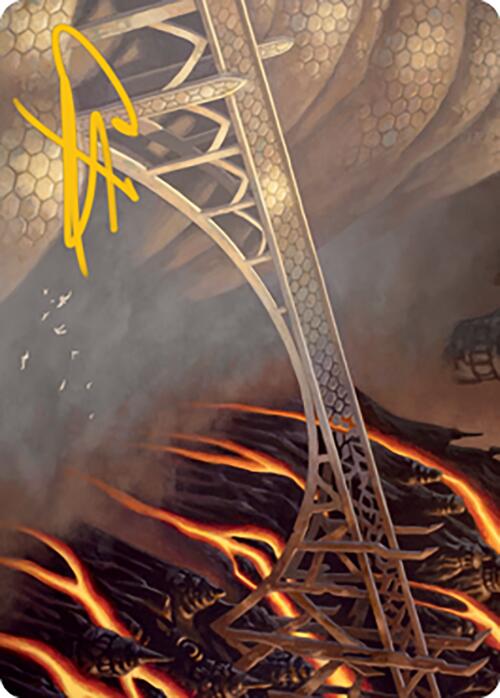 Rustvale Bridge Art Card (Gold-Stamped Signature) [Modern Horizons 2 Art Series] | Gam3 Escape