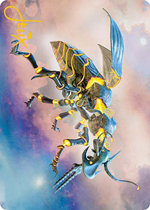 Zabaz, the Glimmerwasp Art Card (Gold-Stamped Signature) [Modern Horizons 2 Art Series] | Gam3 Escape