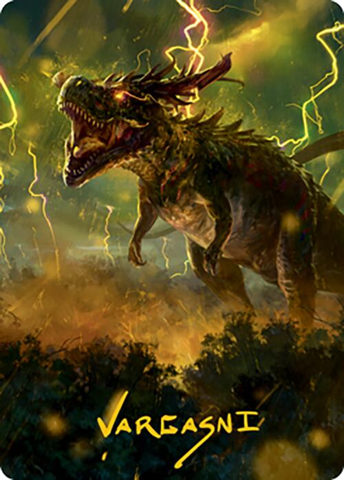 Thrasta, Tempest's Roar Art Card (42) (Gold-Stamped Signature) [Modern Horizons 2 Art Series] | Gam3 Escape