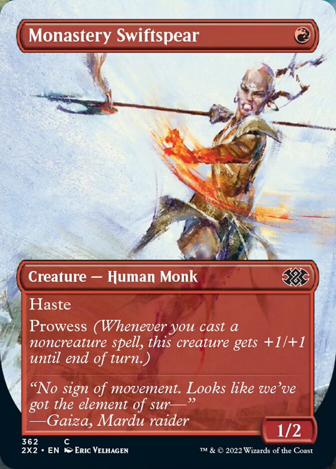 Monastery Swiftspear (Borderless Alternate Art) [Double Masters 2022] | Gam3 Escape