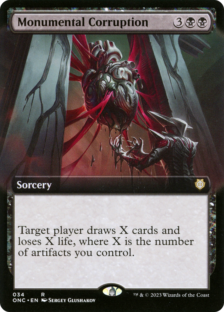 Monumental Corruption (Extended Art) [Phyrexia: All Will Be One Commander] | Gam3 Escape