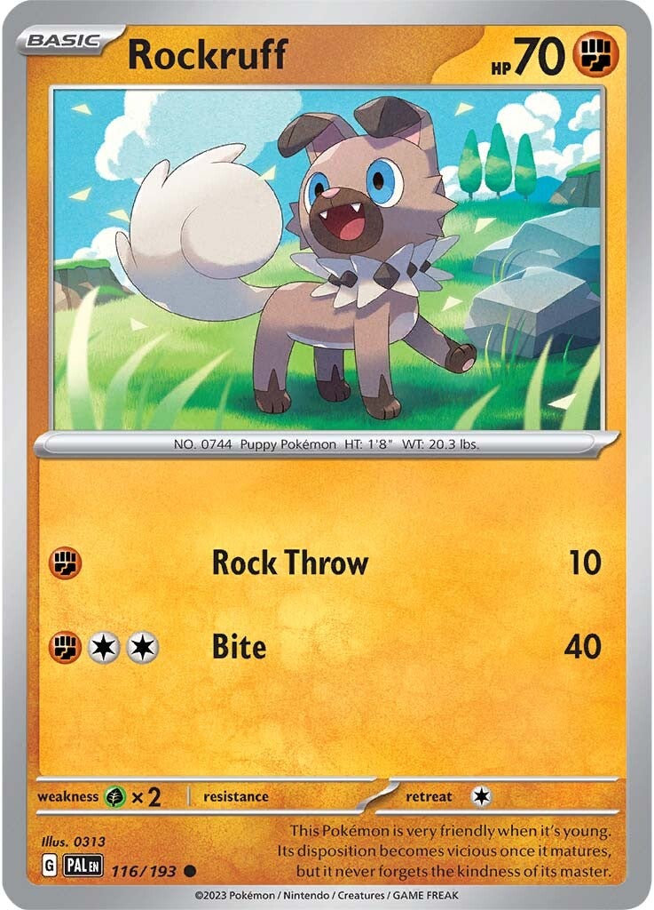 Rockruff (116/193) [Scarlet & Violet: Paldea Evolved] | Gam3 Escape