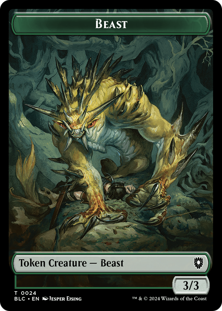 Beast (024) // Treasure Double-Sided Token [Bloomburrow Commander Tokens] | Gam3 Escape