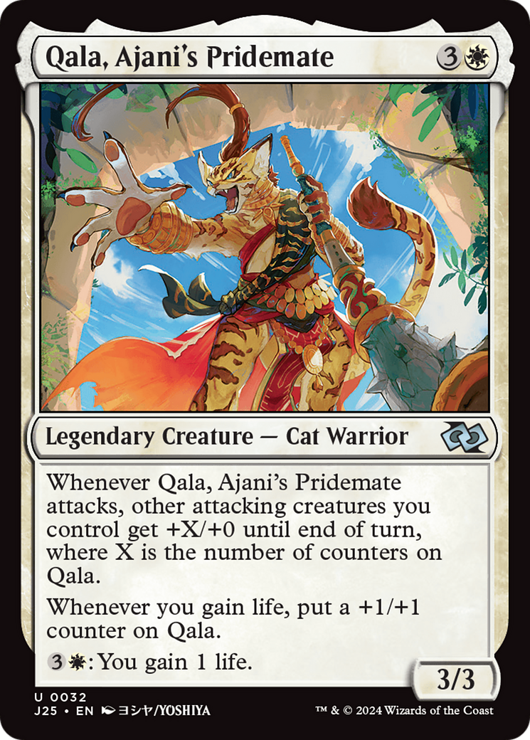 Qala, Ajani's Pridemate (Anime) [Foundations Jumpstart] | Gam3 Escape