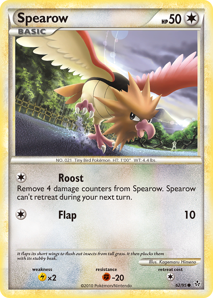 Spearow (62/95) [HeartGold & SoulSilver: Unleashed] | Gam3 Escape