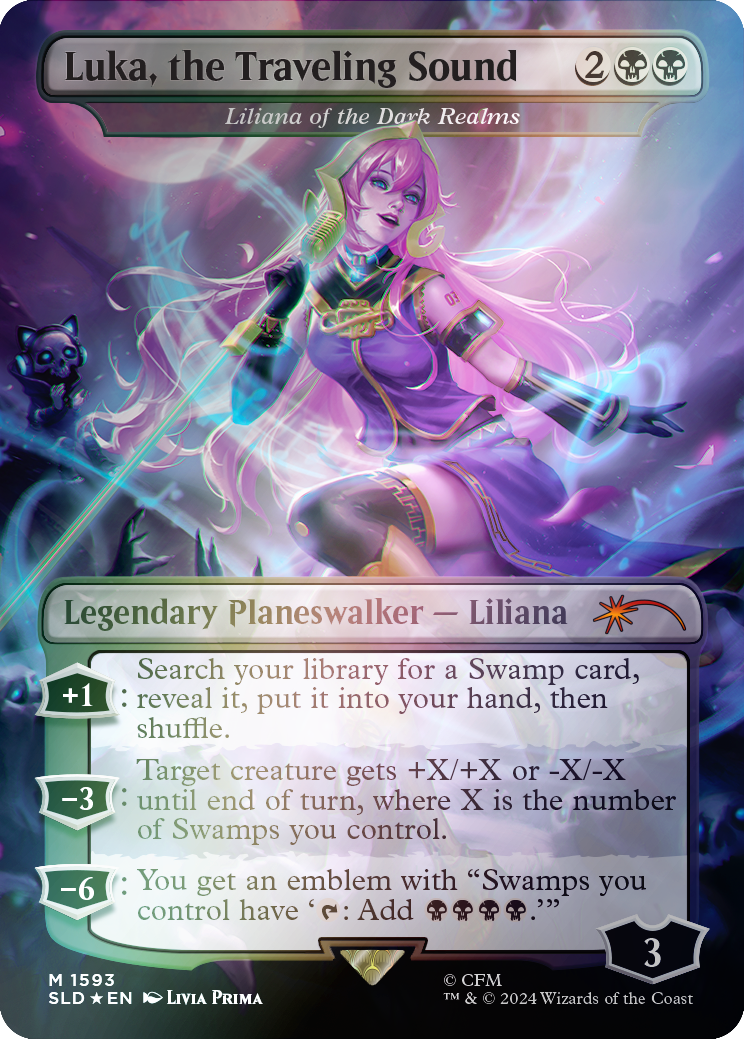 Luka, the Traveling Sound - Liliana of the Dark Realms (Rainbow Foil) [Secret Lair Drop Series] | Gam3 Escape