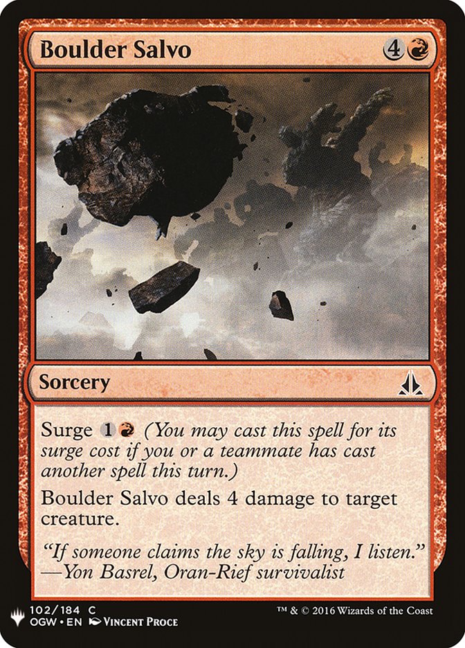 Boulder Salvo [Mystery Booster] | Gam3 Escape