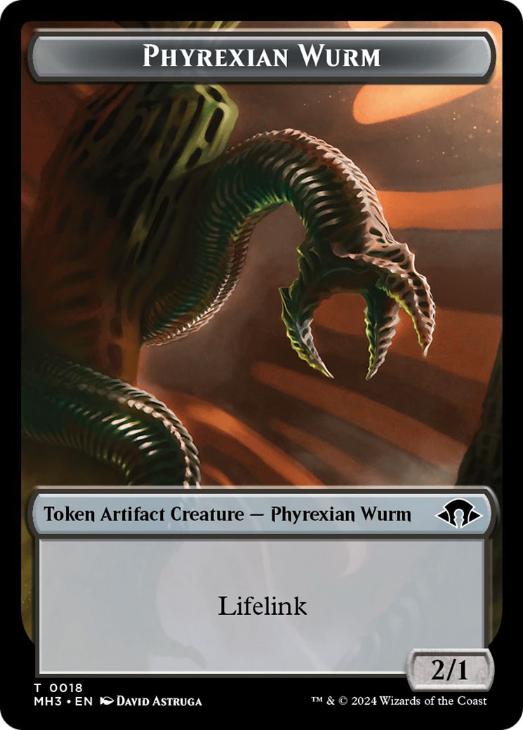 Phyrexian Wurm Token (0018) [Modern Horizons 3 Tokens] | Gam3 Escape