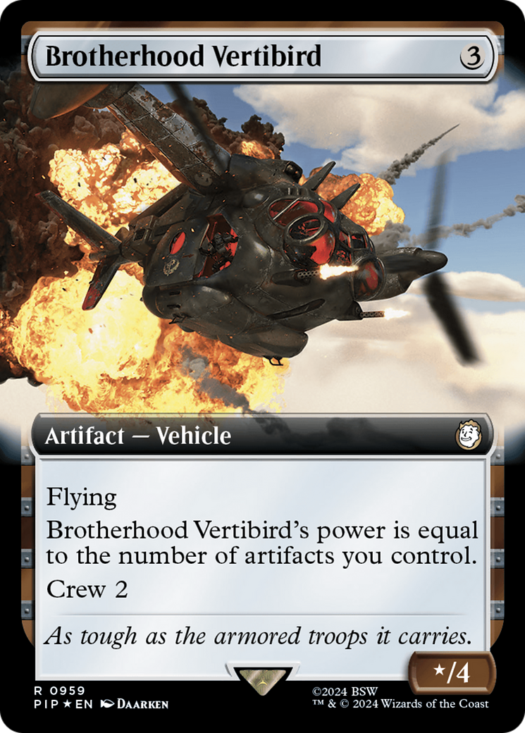 Brotherhood Vertibird (Extended Art) (Surge Foil) [Fallout] | Gam3 Escape