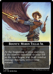 Bounty: Miron Tillas Jr. // Bounty Rules Double-Sided Token [Outlaws of Thunder Junction Commander Tokens] | Gam3 Escape